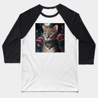 Elegant Bengal Cat Baseball T-Shirt